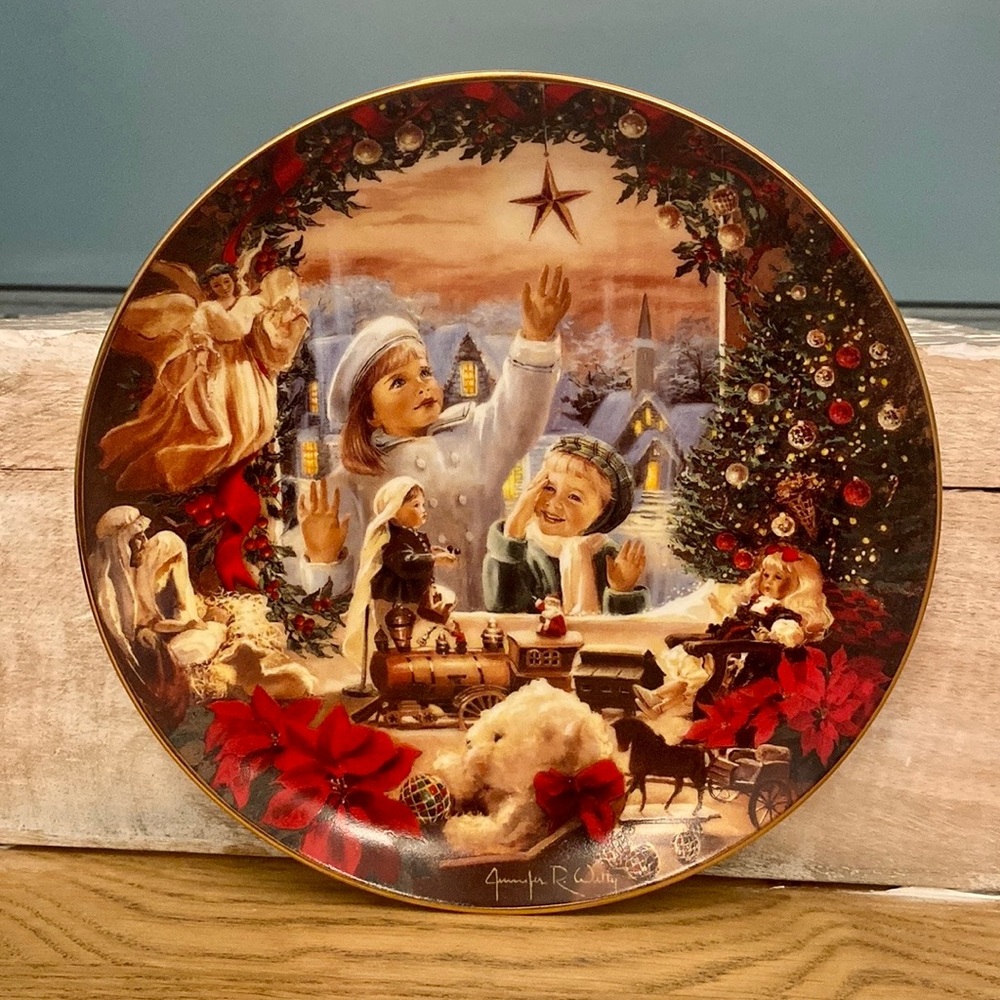 Vintage Porcelain Collector Plate “A Christmas Wish" Limited Edition
